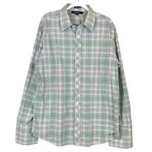 Sean John Mens Shirt Plaid Classic Fit Long Sleeve French Link Cuff Business XXL